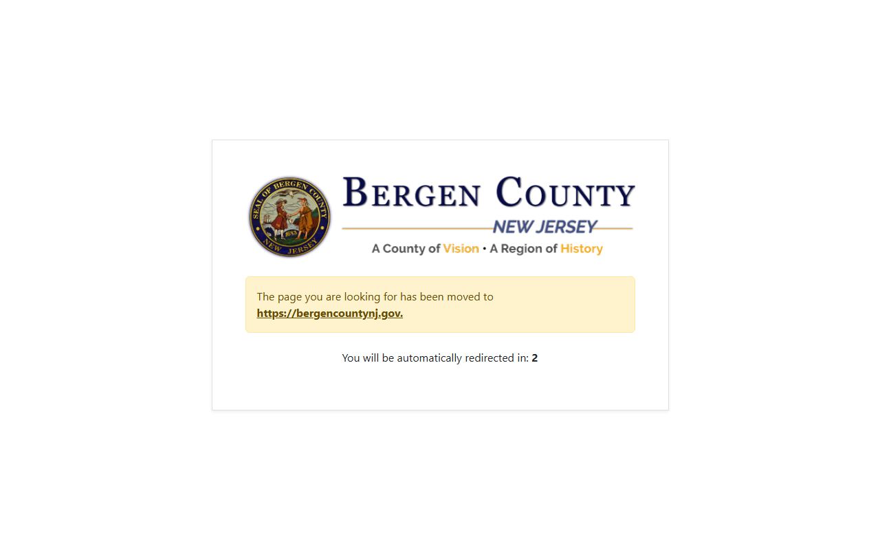 Bergen County official website for bench warrant information
