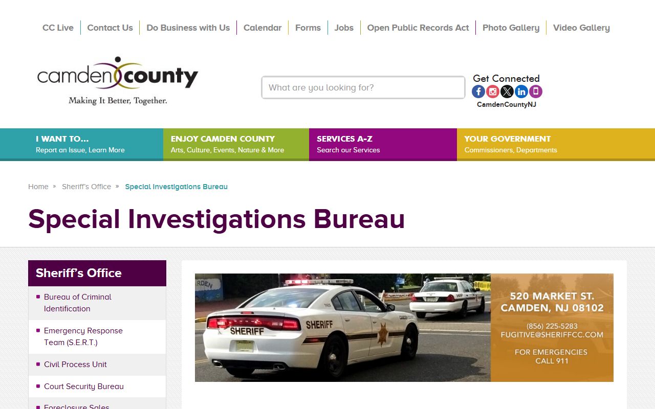 Camden County Sheriff Special Investigations Bureau bench warrants