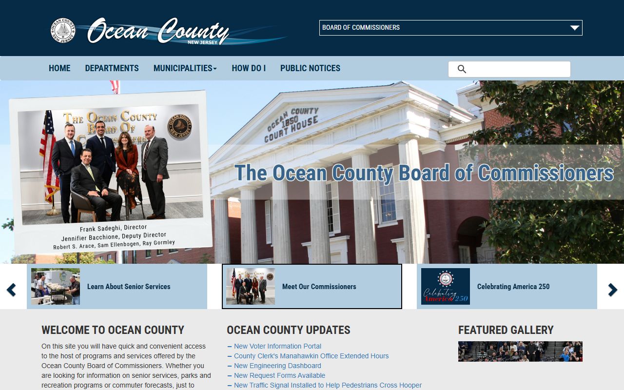Ocean County Courts website for bench warrant searches